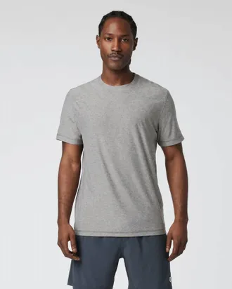 Vuori Clothing Strato Short Sleeve Tech Tee In Heather Grey