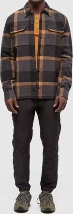 tentree Woodford Flannel Jacket In Graphite Plaid