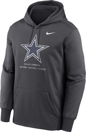 Nike Mens Dallas Cowboys Nike Therma NFL Pullover Hoodie in Grey | NKAQ06F7RD-R7Q