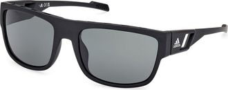 Adidas Sport SP0082 Polarized 02N Mens Sunglasses Black Size 60
