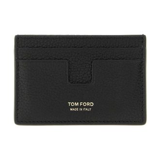 Tom Ford Wallets & Cardholders, male, Black, Size: ONE SIZE Grain Leather Classic Cardholder