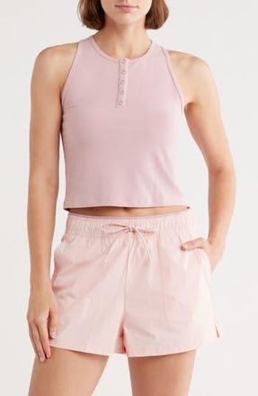 Yogalicious Heavenly Rib Adrienne Henley in Pacific Pink at Nordstrom Rack, Size X-Large