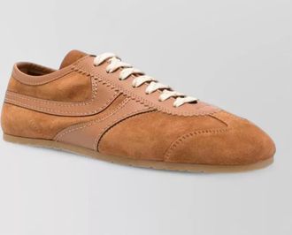 Dries Van Noten suede low-top lace-up sneakers