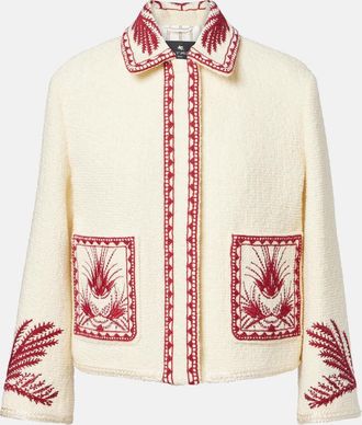 Etro Giacca in lana bouclé con ricamo