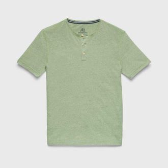 Surfside Supply Co. Sean Jersey Henley in Turf Green at Nordstrom, Size X-Large