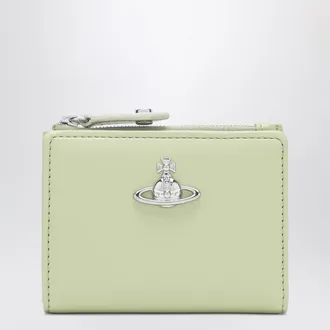 Vivienne Westwood Wallet with Orb logo in pastel green