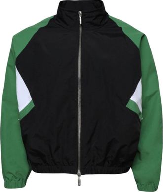 Rhude colour-block track jacket - men - Nylon - S - Green