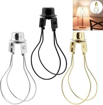 OEM 3 Piezas, Soportes Para Pantallas De L&aacute;mparas, Soporte De L&aacute;mpara Con Abrazadera, Altura Ajustable, Estructura De Hierro, Plata/negro/oro