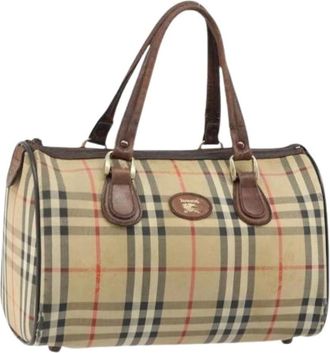 Burberry Pre-owned Handbags, female, Beige, Size: ONE SIZE Pre-owned Vintage Canvas Hand Bag