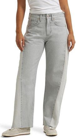 Lee Rider Low Slung Raw Hem Barrel Leg Jeans in Dusk Gray at Nordstrom, Size 24