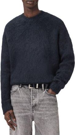 AllSaints Coby Crewneck Wool & Mohair Sweater in Ink Blue at Nordstrom Rack, Size Medium