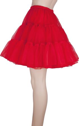 Flora 50s Rockabily Short Skirt/Fancy Tutu Petticoat,18 Length (L-XL, RED)