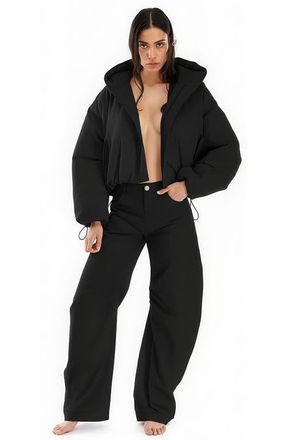 Mother of All Juice Crop Bomber in Black at Nordstrom, Size Medium