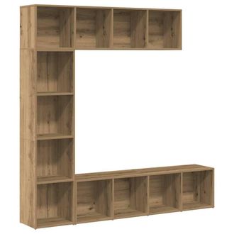 Berkfield Home Book Cabinets 3 pcs Artisan Oak Engineered Wood in Brown