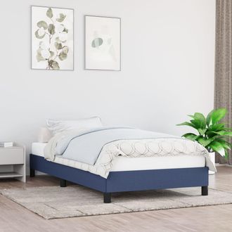 vidaXL Estructura De Cama Sin Colch&oacute;n Tela Azul 100x200 Cm Vidaxl