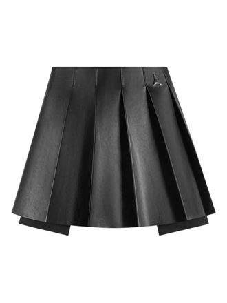 Mani&egrave;re De Voir pleated eiffel plaque skirt - Black