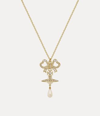 Vivienne Westwood Rigoberta Pearl Pendant Necklace Gold-white-crystal-creamrose-pearl Gold-white-crystal-creamrose-pearl Women