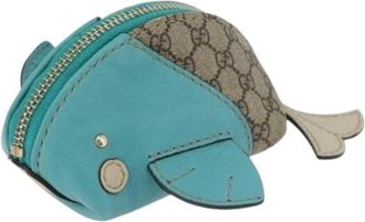 Gucci Pre-owned Wallets, female, Blue, Size: ONE SIZE Pre-owned Vintage Coin Purse