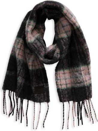 Vince Plaid Alpaca Blend Scarf in Medium Pink at Nordstrom Rack