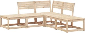vidaXL 5 Piece Garden Sofa Set Solid Wood Pine vidaXL
