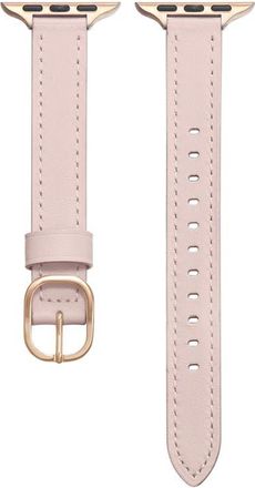 Posh Tech Carmen Skinny Leather Apple Watch Watchband in Light Pink at Nordstrom