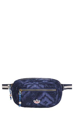 adidas Originals x CLOT Ikat Jacquard Belt Bag in Night Indigo/Tech Indigo at Nordstrom