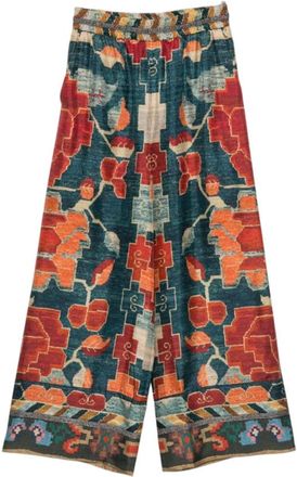 Pierre-Louis Mascia Multicolor Printed Flat Front Pants