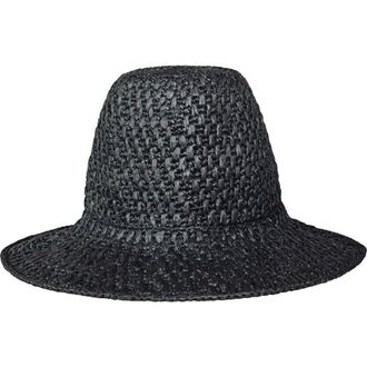 Brunna.Co The Nina Raffia Hat in Black at Nordstrom, Size Medium