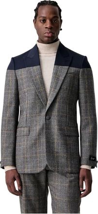 Kenzo Checks Blazer - Heren - Jassen - Grijs - Maat: XL Katoen