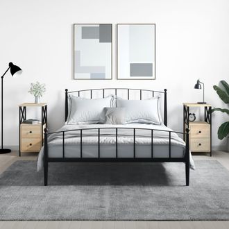 vidaXL Vidaxl - Mesita Noche 2 Uds Madera Ingenier&iacute;a Roble Sonoma 34x35,5x70 Cm