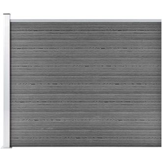 vidaXL Vidaxl - Pannello di Recinzione in wpc 175x146 cm Grigio