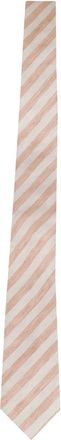 Tagliatore Cravatta Lino Rigata - Heren - Stropdassen - Veelkleurig - ONE Size - Linnen - Accessoires
