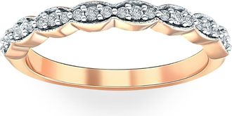 Pompeii3 1/5 cttw Diamond Stackable Womens Wedding Ring 14k Rose Gold Size Selectable