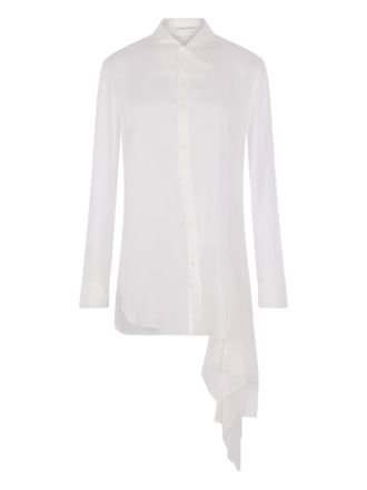 Yohji Yamamoto asymmetric shirt - women - Cellulose - 1 - White