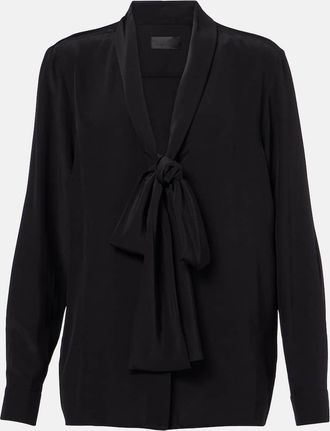 Nili Lotan Blusa Angelique in seta con fiocco