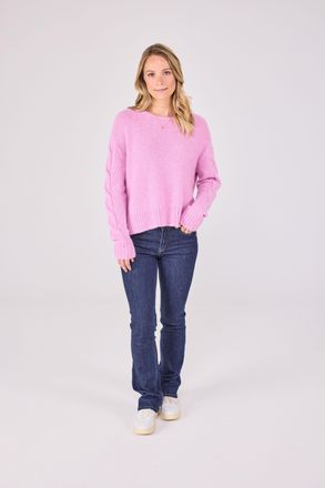 Lieblingsstück Rundhalspullover Schriftzug good gestickt Casual-Look