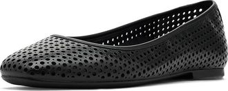 Vionic Orinda Perf Womens Flat Shoes Black Leather : 7.5 W