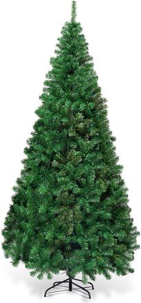 Costway Costway &Aacute;rbol De Navidad Artificial 2,4m Con Base Met&aacute;lica Material Pvc Hogar Abeto Verde