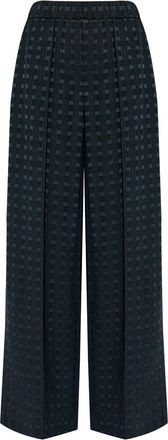 Kenzo Kenzo Weave palazzo pants - women - Acetate/Viscose - 40 - Blue