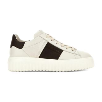 Hogan H-Stripes Sneakers - Heren - Sneakers - Wit - 39 EU - Leer - Schoenen