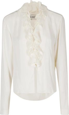 Alberta Ferretti Blouses - Dames - Blouses - Wit - S - Overhemden