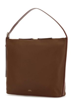 A.P.C. Womens Brown Leather Vera Shoulder Bag Hazelnut Vache Borse A Mano