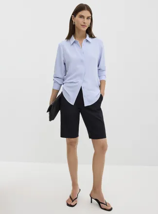 Contemporaine Womens Silky hidden placket shirt