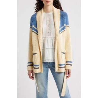 The Great. & Stetson The Western Riding Cardigan in Robin Blue at Nordstrom, Size 0