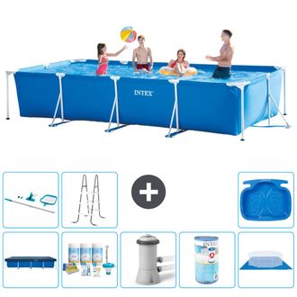 Intex Piscina Con Estructura Rectangular - 450x220x84 Cm - 7-piezas S40277