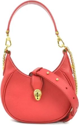Bulgari Tweedehands leren handtassen - Dames - Vintage Schoudertas - Rood - ONE Size - Leer - Vintage