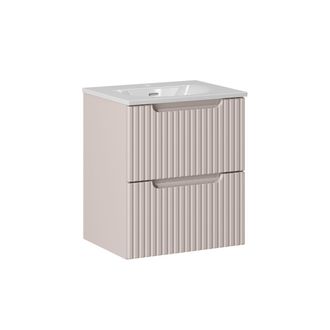 Petits Meubles Mueble lavabo encastrado 2 cajones estratificado 50cm