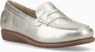 Hush Puppies Womens Shelby Womens Loafers - Gold - Size: 5