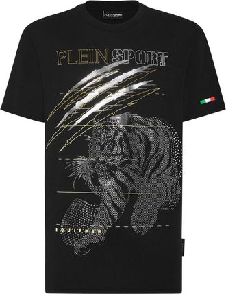 Plein Sport tiger-motif T-shirt - Black