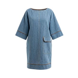 Trussardi Korte Denim Jurk - Dames - Jurken - Blauw - Maat: S Denim